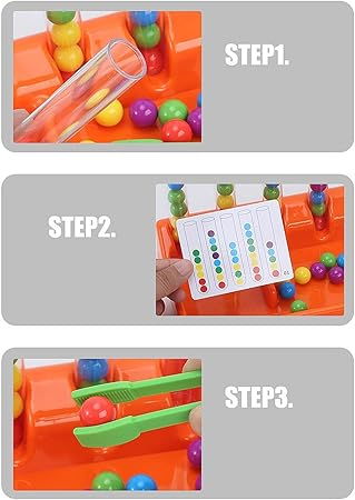 Joc Montessori de Sortare Culori cu Mărgele Curcubeu [5]