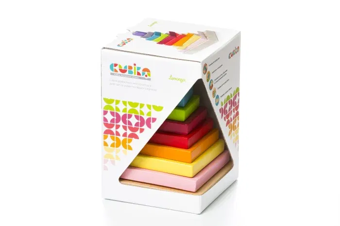Jucarie din lemn, Cubika, Piramida Culorilor, 18 luni+ [1]
