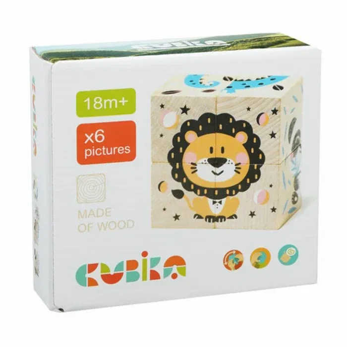 Jucarie din lemn, Cubika, Puzzle din lemn Jungla, 18 luni+ [1]