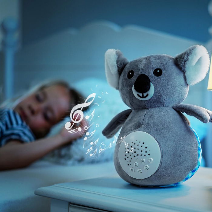 Jucarie din plus Koko Koala, lampa de veghe si proiector de stele cu muzica, senzor inteligent de plans, 0+ luni, Reer 52431 [2]