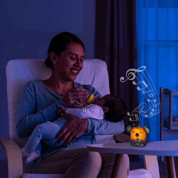 Jucarie din plus pentru somn Sleepy Koala, cu lumina de veghe si muzica pentru bebelusi, 0+ luni, Reer 52451 [6]