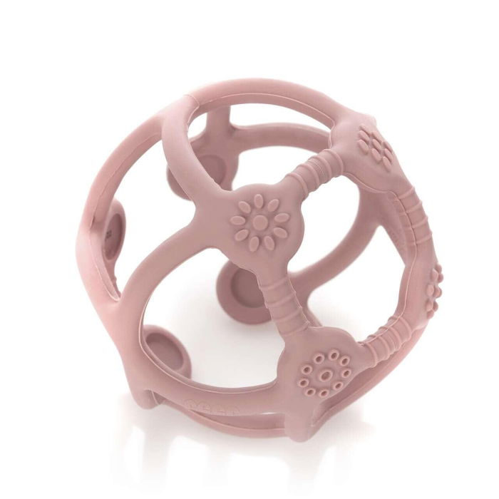 Jucarie pentru dentitie si minge 2in1, silicon, roz, 0 luni+, Reer Bite&Play 79284 [1]