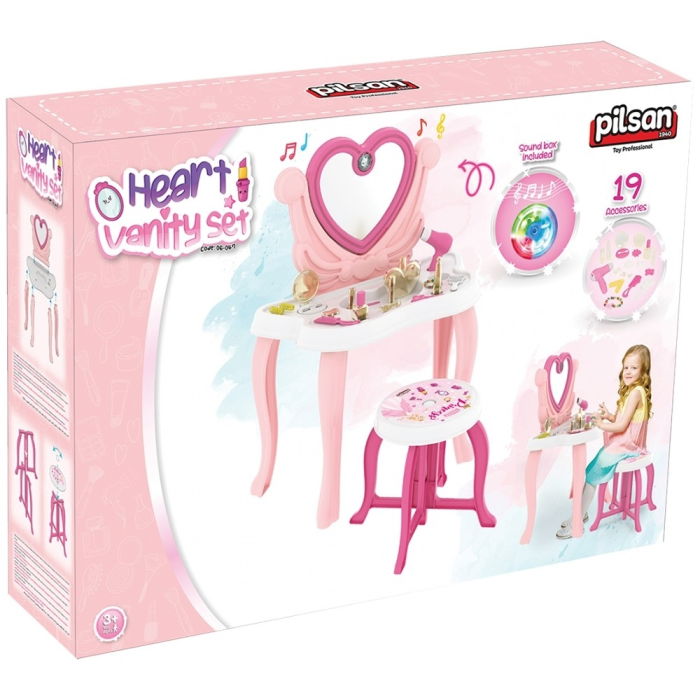 Jucarie Pilsan Masuta de machiaj Hearth pink [2]