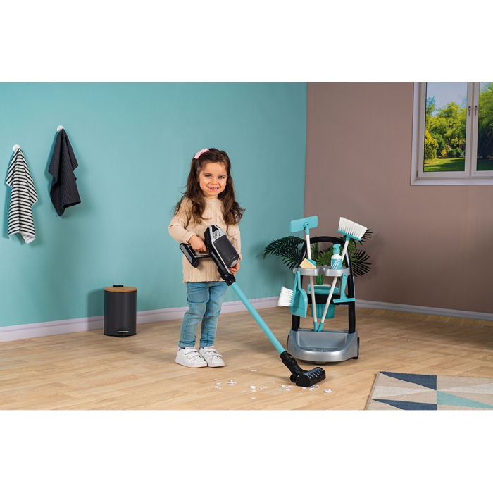 Jucarie Smoby Set curatenie cu troller si aspirator electronic Rowenta negru [10]