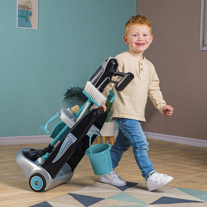 Jucarie Smoby Set curatenie cu troller si aspirator electronic Rowenta negru [5]