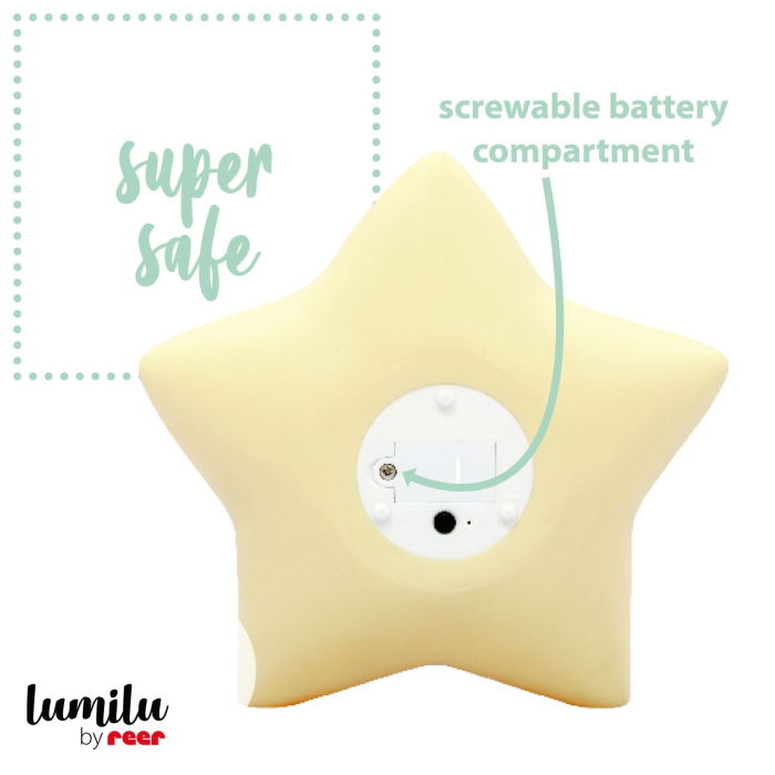 Lampa de veghe cu LED, cu oprire cronometrata, forma stea, galbena, Lumilu Sweet Dreams Star, Reer 52265 [5]