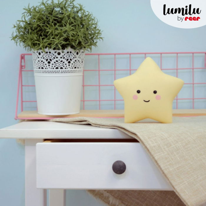 Lampa de veghe cu LED, cu oprire cronometrata, forma stea, galbena, Lumilu Sweet Dreams Star, Reer 52265 [4]