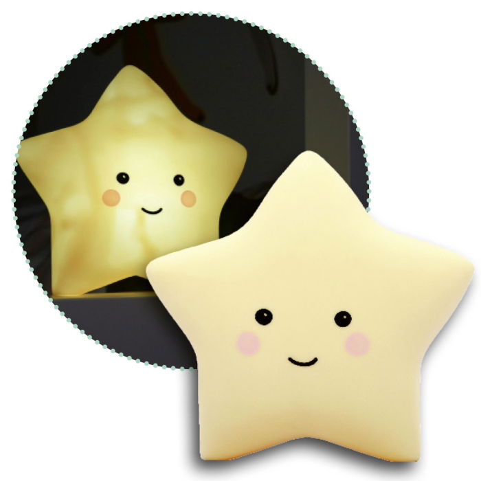 Lampa de veghe cu LED, cu oprire cronometrata, forma stea, galbena, Lumilu Sweet Dreams Star, Reer 52265 [1]