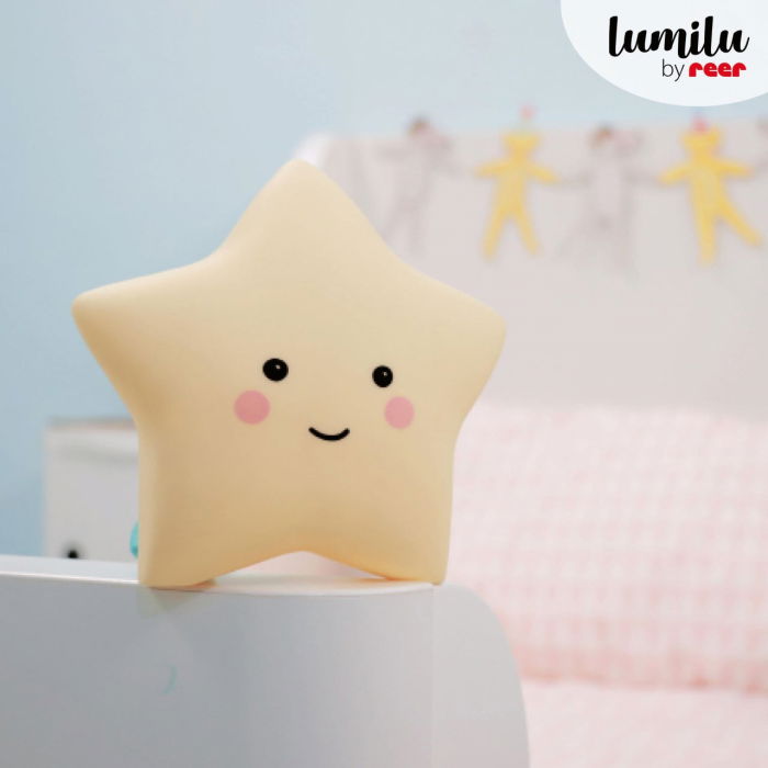Lampa de veghe cu LED, cu oprire cronometrata, forma stea, galbena, Lumilu Sweet Dreams Star, Reer 52265 [3]