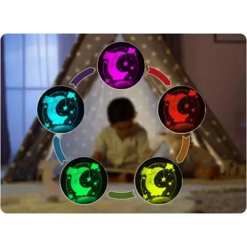 Lampa veghe copii, forma de luna, ColorLumy Moon, Reer [5]