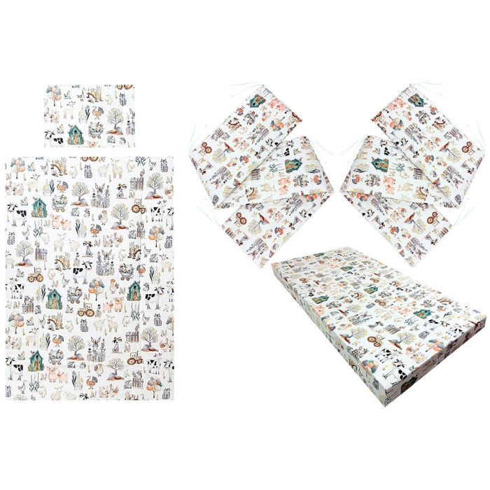 Lenjerie patut Hubners Fermier 5 piese alb [1]