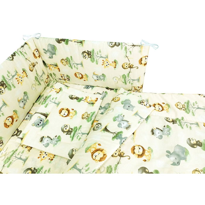 Lenjerie patut Hubners Maimutica 4 piese crem [2]