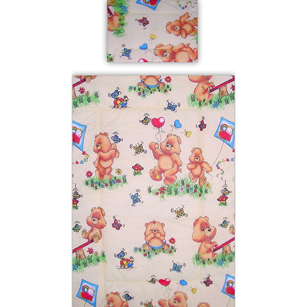 Lenjerie patut Hubners Ursuletul Jucaus 4 piese crem [2]