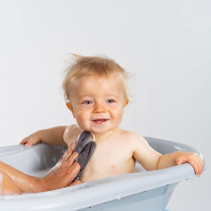 Manusa de baie pentru bebelusi, material textil, forma magarus, fara BPA, 0+ luni, Reer BabyCare Wash Pad 81091 [2]
