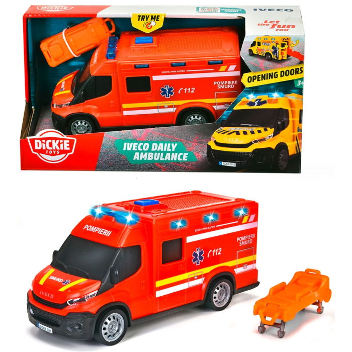 Masina ambulanta Dickie Toys Iveco Daily Ambulance 1:32 18 cm rosu [2]