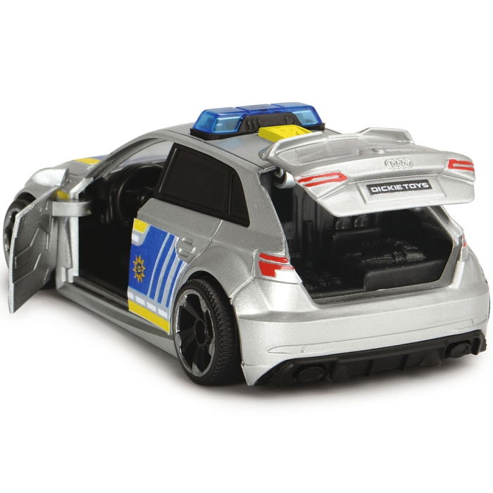 Masina de politie Dickie Toys Audi RS3 1:32 15 cm cu lumini, sunete si accesorii [5]