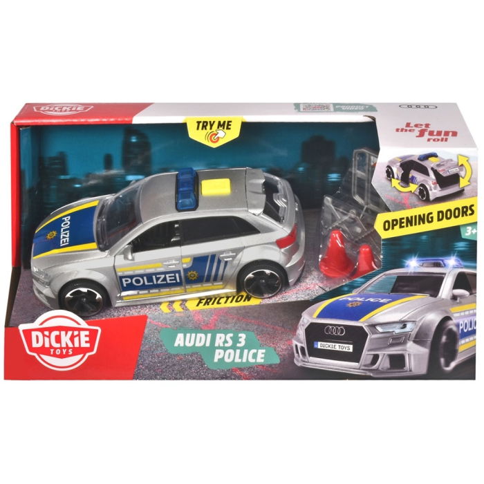 Masina de politie Dickie Toys Audi RS3 1:32 15 cm cu lumini, sunete si accesorii [9]