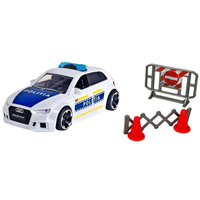 Masina de politie Dickie Toys Audi RS3 1:32 15 cm cu lumini, sunete si accesorii [1]