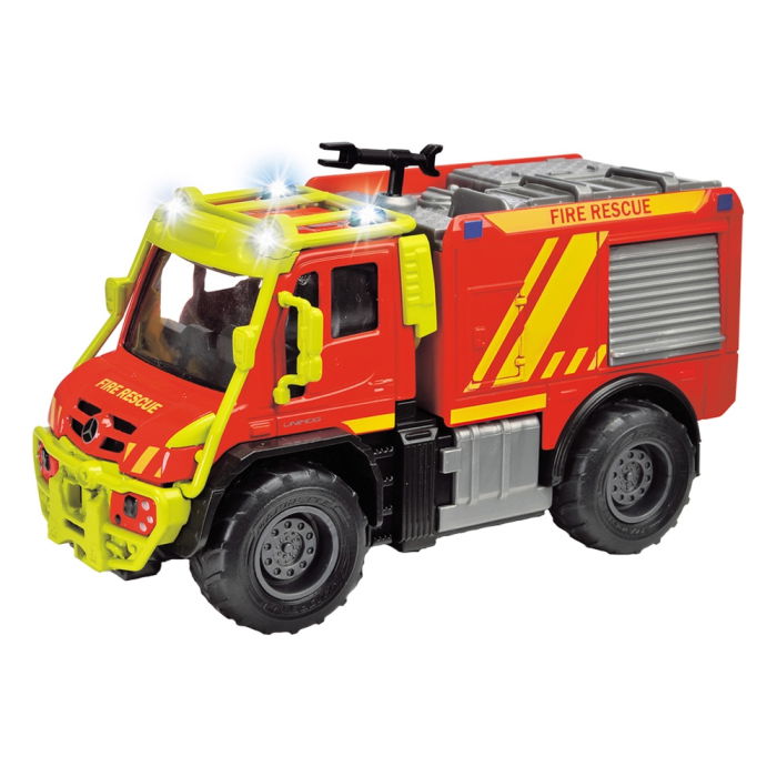 Masina de pompieri Majorette Mercedes Unimog U530 Fire Truck 13 cm cu lumini si sunete [1]