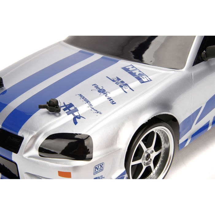Masina Jada Toys Fast and Furious Nissan Skyline GTR Drift cu anvelope si telecomanda [11]