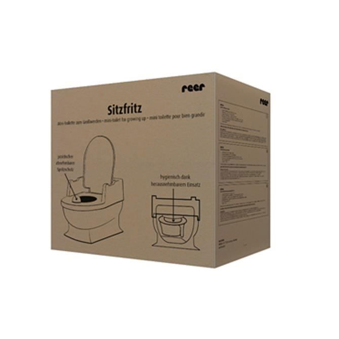 Minitoaleta SitzFritz pentru copii, olita educationala, 18+ luni, alba, Reer 44220 [4]