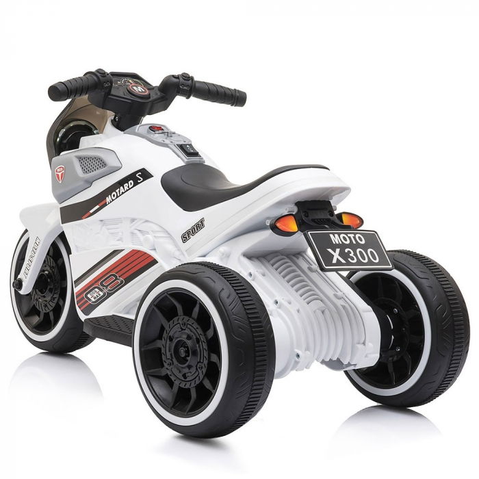 Motocicleta electrica copii 2-6 ani, Chipolino Sport Max White [3]