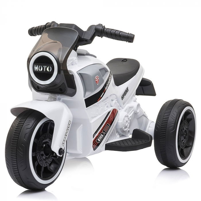 Motocicleta electrica copii 2-6 ani, Chipolino Sport Max White [1]