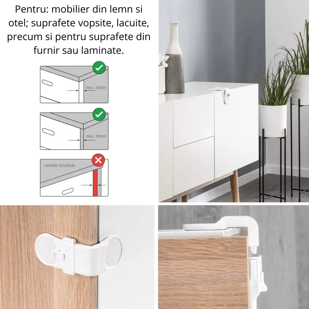 Opritor sertare, din plastic, alb, 1 buc, Reer [10]