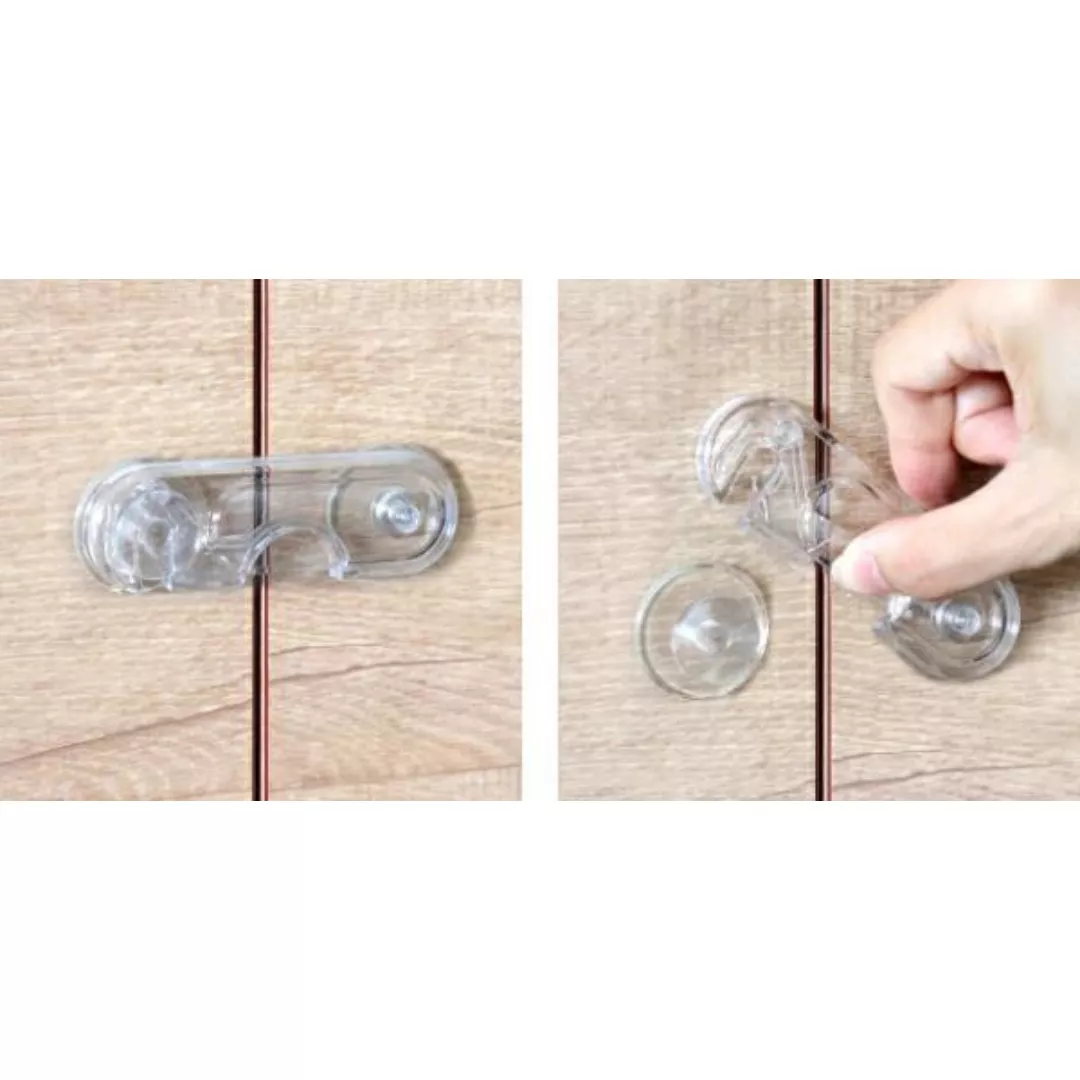 Opritor usa dulap, din plastic, transparent, 2 buc [3]