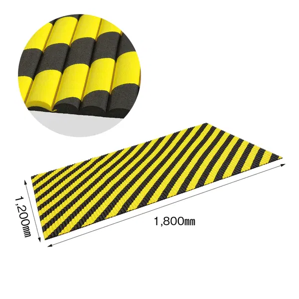 Panou decorativ, uz industrial, negru/galben, 9mm [1]