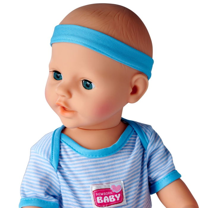 Papusa Simba New Born Baby, Baby Doll 43 cm cu accesorii albastru [5]