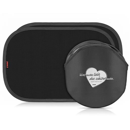 Parasolare masina, lipire fara ventuze, negru, set 2 buc, REER [1]
