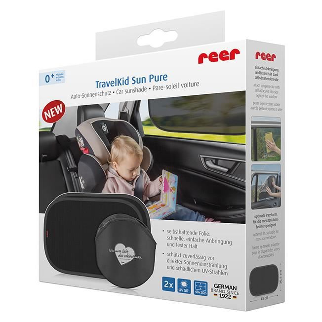Parasolare masina, lipire fara ventuze, negru, set 2 buc, REER [2]