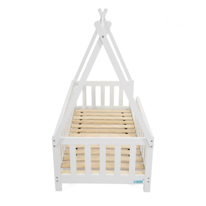 Pat casuta, alb 147.5x75cm, U-Grow [5]