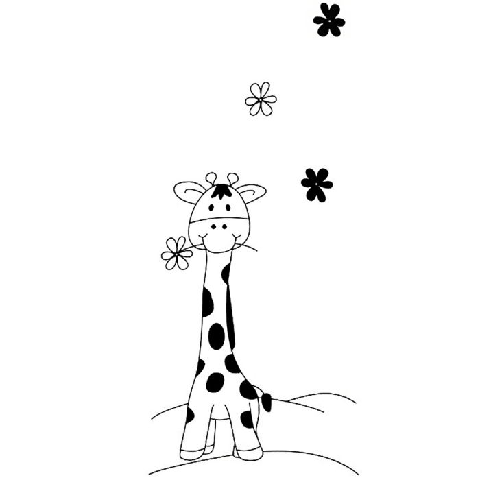 Patut copii din lemn Hubners Calisto Girafa 120x60 cm maro cu sertar [2]