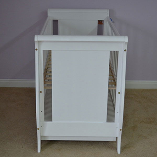 Patut copii din lemn Hubners Mira 120x60 cm alb cu sertar [6]