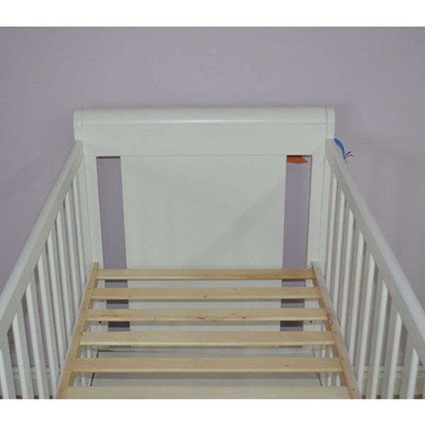 Patut copii din lemn Hubners Mira 120x60 cm alb cu sertar [7]