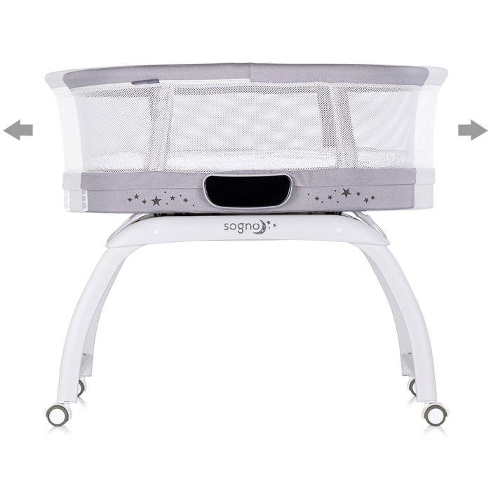 Patut cu leganare si cantar integrat Chipolino Sogno 2 in 1 grey [3]