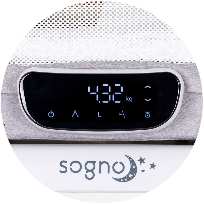 Patut cu leganare si cantar integrat Chipolino Sogno 2 in 1 grey [9]