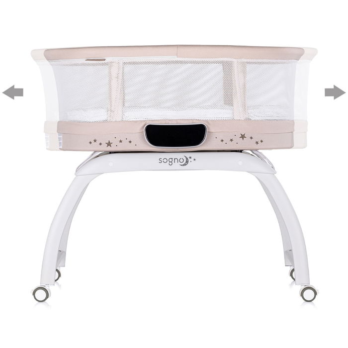 Patut cu leganare si cantar integrat Chipolino Sogno 2 in 1 macadamia [3]