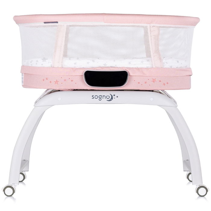 Patut cu leganare si cantar integrat Chipolino Sogno 2 in 1 pink [2]