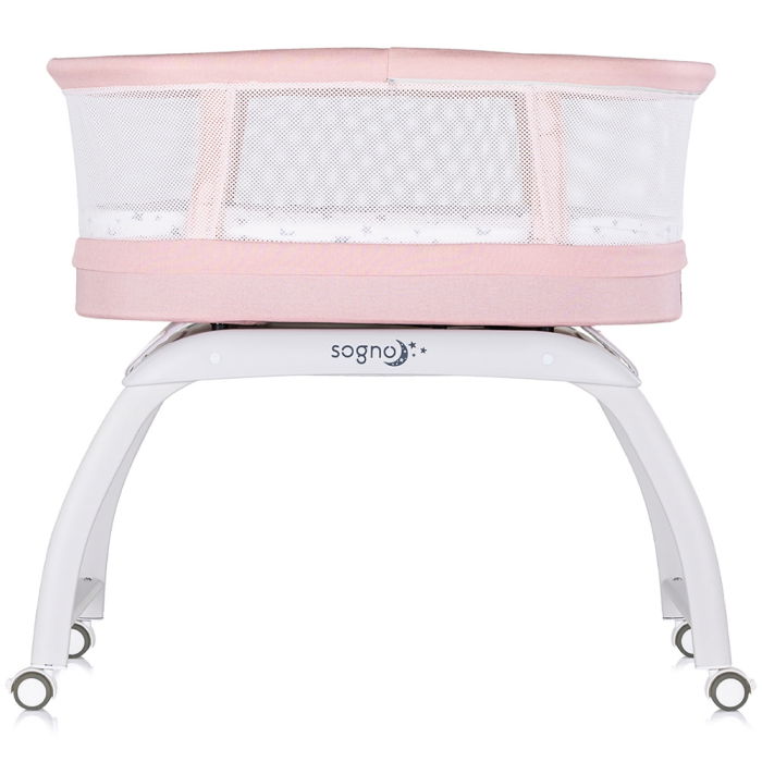 Patut cu leganare si cantar integrat Chipolino Sogno 2 in 1 pink [4]