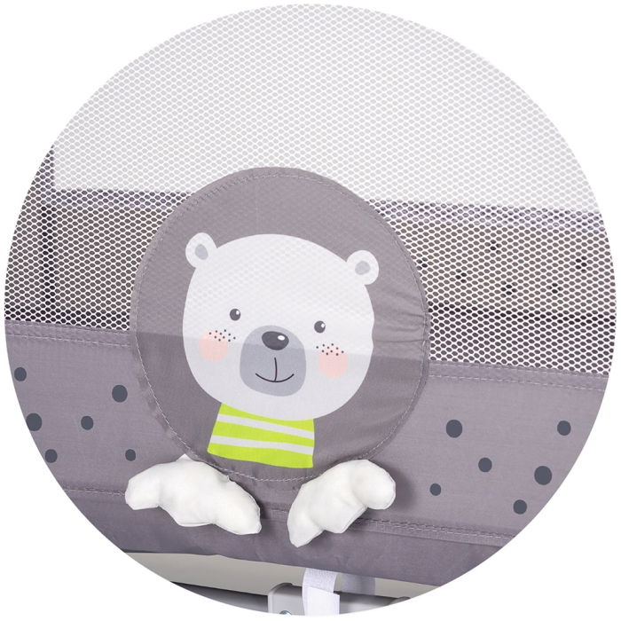 Patut pliabil Chipolino Capri Bear grey [4]