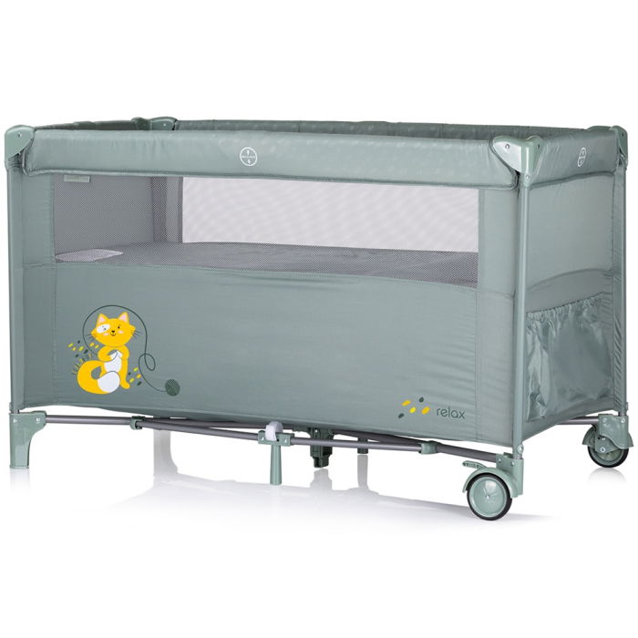 Patut pliabil Chipolino Relax basil cu laterala culisanta [3]