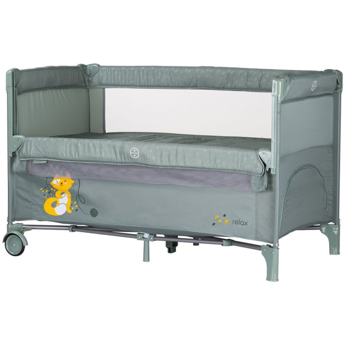 Patut pliabil Chipolino Relax basil cu laterala culisanta [1]