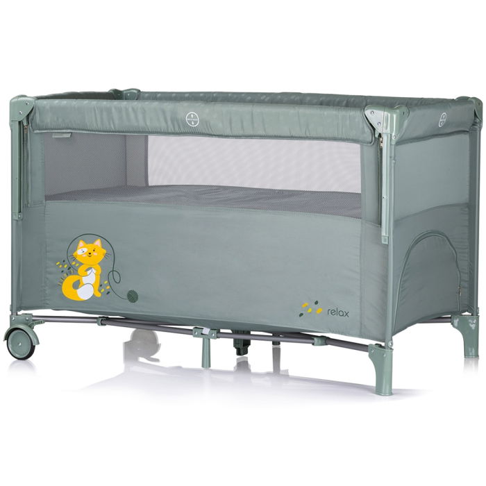 Patut pliabil Chipolino Relax basil cu laterala culisanta [2]