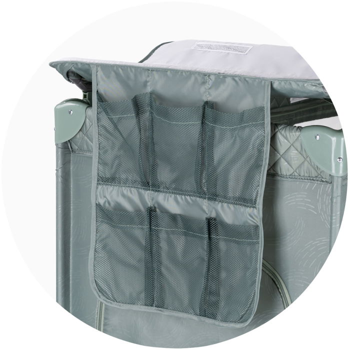 Patut pliabil cu saltea de infasat Chipolino Luna basil [7]