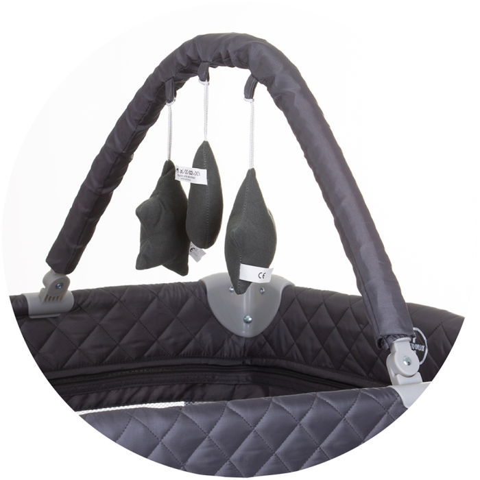 Patut pliabil cu saltea de infasat Chipolino Luna granite [4]