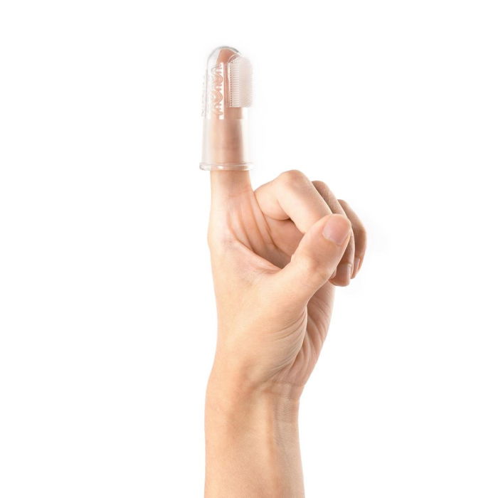 Periuta de dinti din silicon pentru folosire pe deget, 2 bucati,  REER 79249 [5]