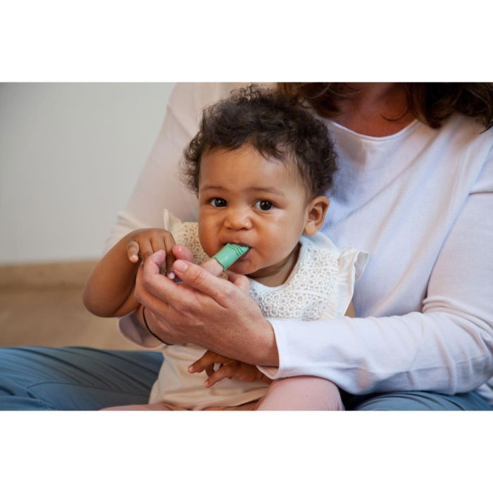 Periuta de dinti pentru bebelusi, din cauciuc natural, pentru folosire pe deget, Gruenspecht 687-00 [9]